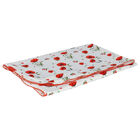 Baby Girls White & Red Poppies Blanket, 1, hi-res